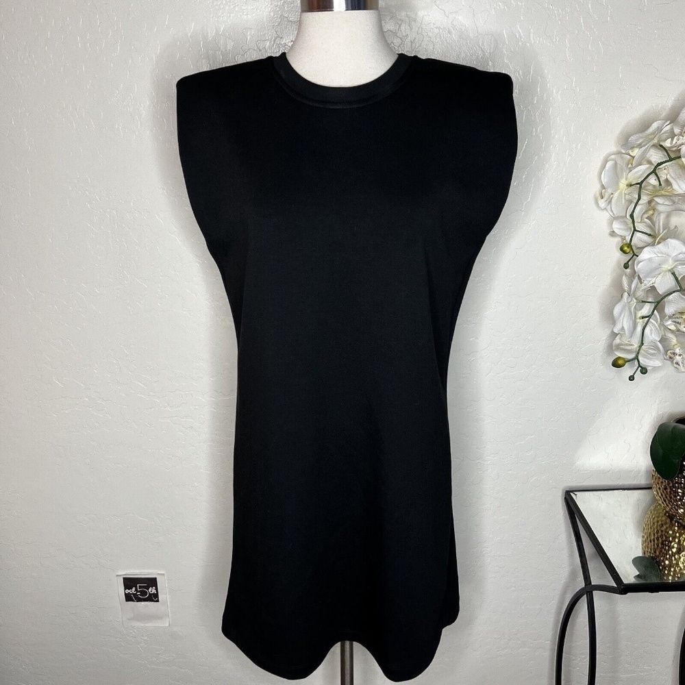 Rachel Zoe Black Dress With Shoulder Pads S